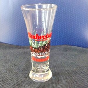 Budweiser Christmas glass